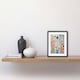 image 2 of Garden Flowers Folk Art Watercolour Painting 9x7" Black Framed Wall Art Print