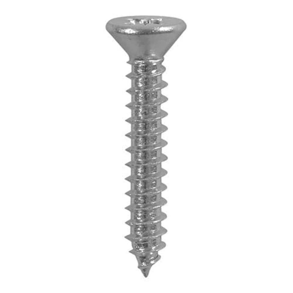 image 1 of Timco - Metal Tapping Screws - PZ - Countersunk - Self-Tapping - A2 Stainless Steel  (Size 3.9 x 38 - 200 Pieces)