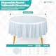 image 2 of Disposable Plastic Table Cover, Waterproof Tablecloth - 84 Inch