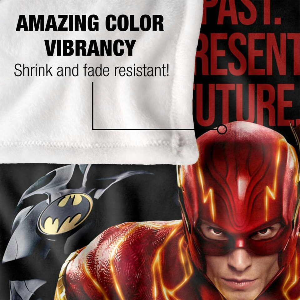 image 1 of The Flash Movie Poster Blanket - Multicoloured - One Size