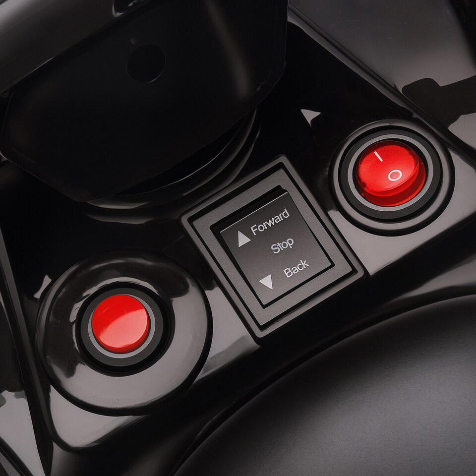 image 1 of AIYAPLAY 6V Electric Ride on Car, Kids ATV 4 Wheeler with Music and LED Headlights, Indoor Outdoor Toy Car for Ages 3-8 Years Boys and Girls | Black