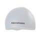image 2 of Aquasphere Unisex Adult Plain Swimming Cap - White/Black - One Size