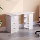 image 2 of Vida Designs Mason 3 Drawer 3 Shelf Computer Desk Home Office Workstation, White
