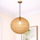 image 3 of CGC ARIBA Brown 35cm Round Rattan Weave Lampshade
