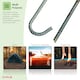 image 3 of 8x Galvanised Steel Ground Stakes Rebar Tent Pegs Garden Pins Anchors - 12 Inch | Silver