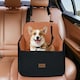 image 10 of Skylos Brown Dog Booster Car Seat Portable Puppy Travel Carrier Bed for Pet | Brown | Brown | One Size