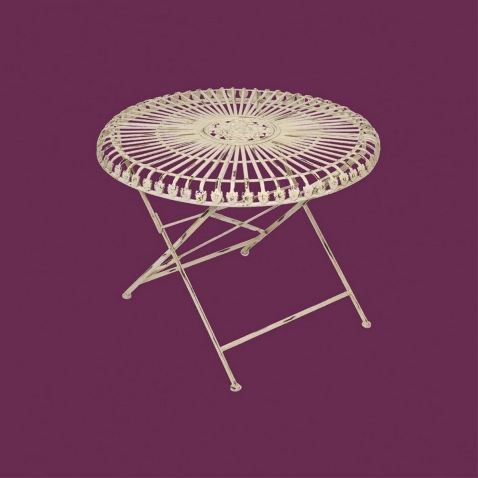 image 1 of Louis Round Folding Table - L70 x W70 x H76 cm Brown