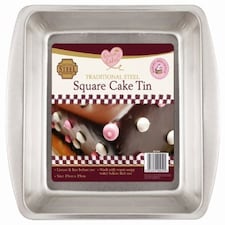 Square Cake Tin Traditional Steel Bakeware Queen Of Cakes Baking Brilliance QC1149
