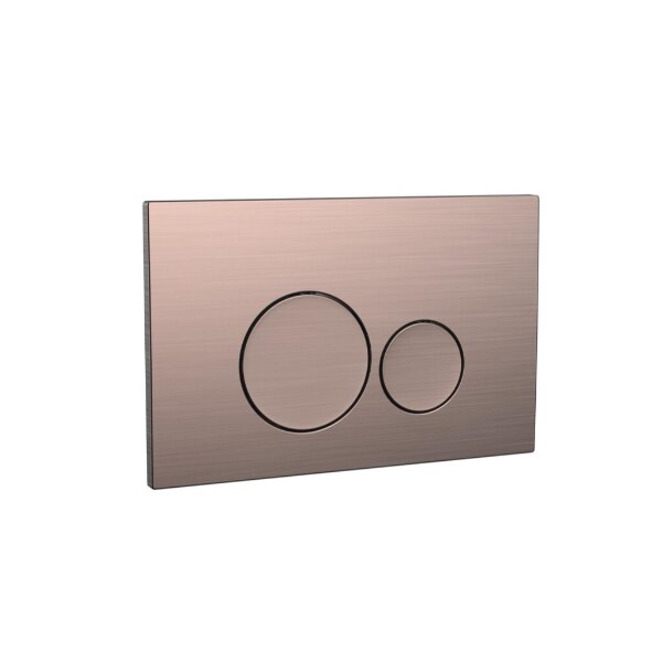 Bathrooms White Rimless Square Wall Hung Toilet Set, Slim Soft-Close Seat, Concealed Cistern & Bronze Dual Flush Button