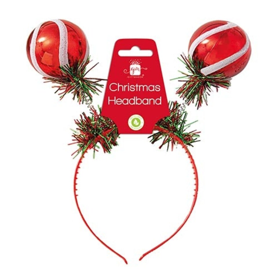 Christmas Baubles & Tinsel Head Boppers Fancy Dress Headband