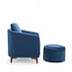 image 5 of Velvet Blue Angela Accent Tub Chair with Ottoman