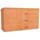 image 1 of 12 x 4 (3.53m x 1.15m) Windowless Wooden Tongue and Groove PENT Shed - Single Door (12mm T&G Floor and Roof) (12ft x 4ft) (12x4)