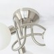 image 1 of ValueLights Velika Chrome 3 Way Opaque Flush Ceiling Light