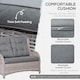 image 4 of Outsunny 4 PCs Outdoor Rattan Sofa Set Patio Garden Wicker Sofa Set