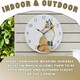 image 4 of Marco Paul Fox 30cm Clock and Thermometer White