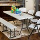 image 5 of Folding Table Lifetime White Rectangular Steel Plastic 185 x 76 x 74 cm