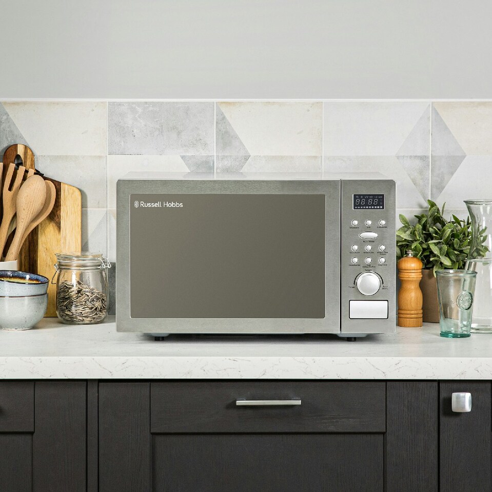 image 1 of Russell Hobbs RHM2574 Combination Microwave 25L 900W Silver Digital Grill & Oven