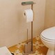 image 5 of COSMIC Silicone Toilet Brush with Toilet Roll Holder Chrome, FLAT Collection