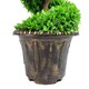 image 5 of 120cm Green Large Leaf Spiral with Decorative Planter | Green | 4ft