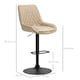 image 7 of HOMCOM Bar Stools Set of 2, Adjustable Bar Chairs 360 Degree Swivel, Khaki