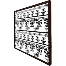Egyptian eye of horus heiroglyphs (Picture Frame) Brown | XS