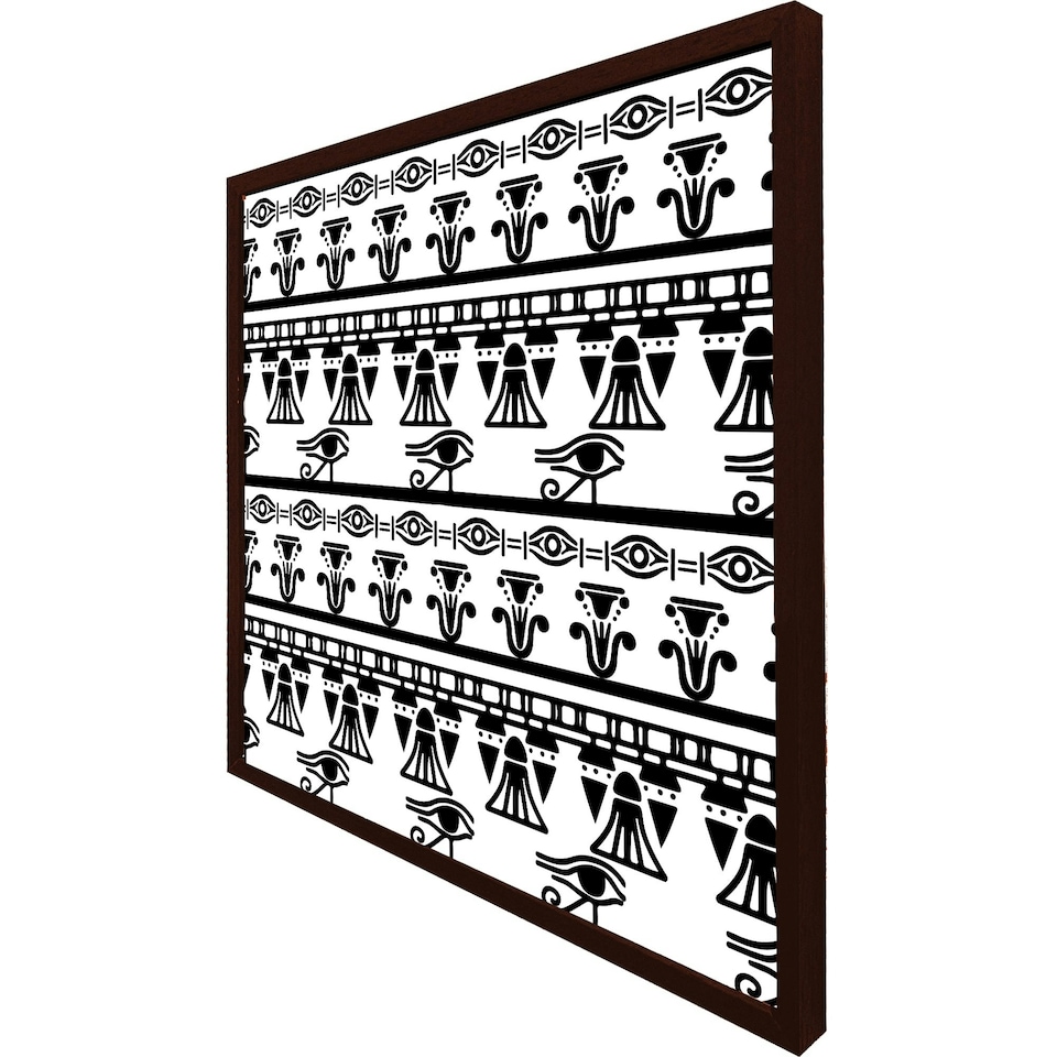 image 1 of Egyptian eye of horus heiroglyphs (Picture Frame) Brown | XS