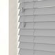 image 2 of 110cm Dove Grey Faux Wood Venetian Blinds with String (120cm Drop) | Grey | Grey