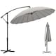 image 1 of Outsunny 2.7 m Cantilever Shanghai Parasol w/ Crank Handle, Cross Base, Grey | Grey | 2.7m x 2.7m x2.60m