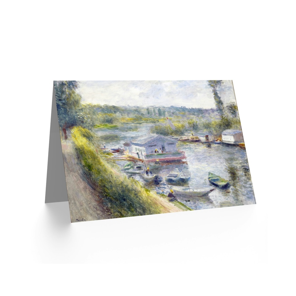 image 1 of Renoir Wash House Boat At Bas Meudon C1874 Art Card