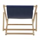 image 5 of Essentials by Premier Blue Deck Chair, Water-resistant Small Outdoor Deck Chair, Built Last Lawn Chair, Foldable Wooden Deck Chair
