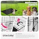 image 7 of Dog Crate Luna - foldable, robust steel mesh, double locked doors | Black | black | 121,50 x 75,50 x 80,50 cm | 1