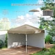 image 5 of Outsunny 3 x 3 M Pop Up Gazebo, UPF 30 with 2 Sidewalls, Leg Weight Bags and Wheeled Bag, Height Adjustable Party Tent Event Shelter for Garden, Patio | Brown | Khaki | 1