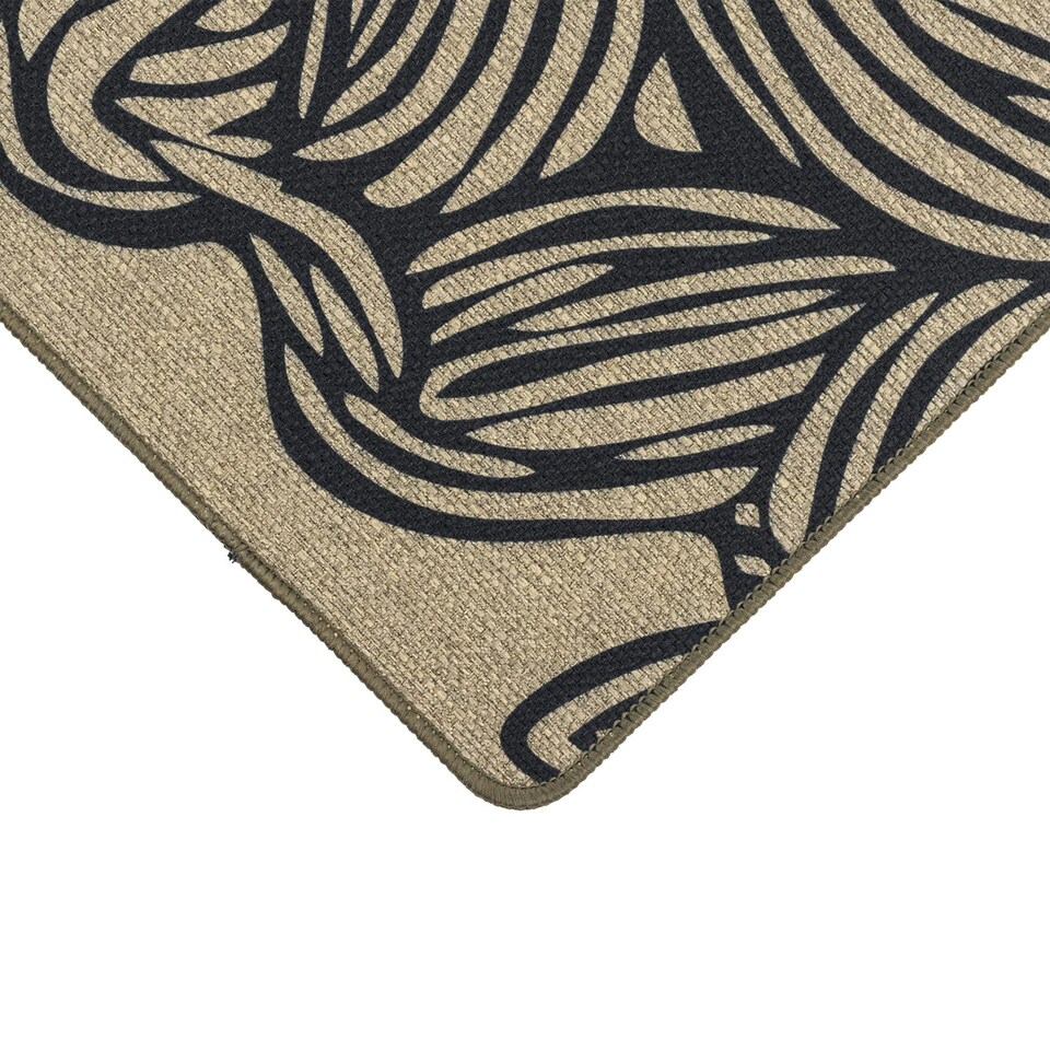 image 1 of JVL Elegance Machine Washable Entrance Runner Doormat, 50x150cm - Flowers