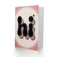 image 2 of Hi Colourful Retro Rainbow Font Typography Thinking Of You Greeting Card