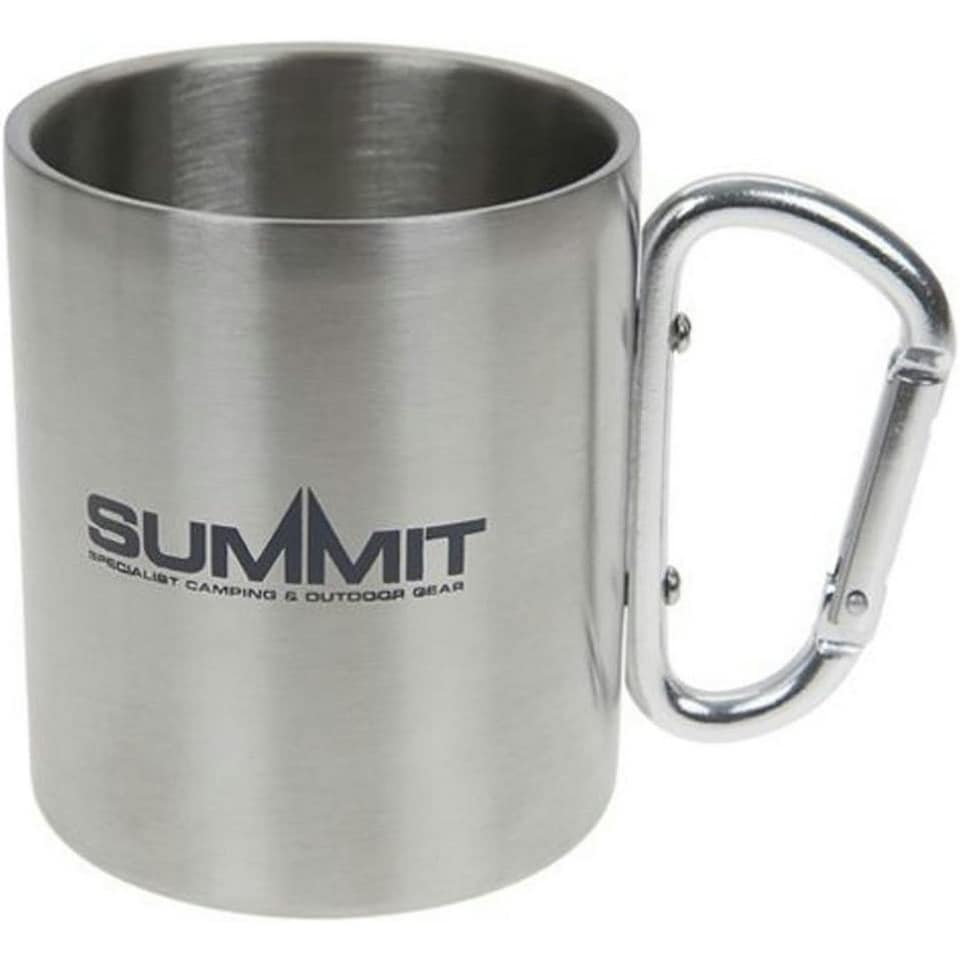 Summit Stainless Steel Carabiner Mug - Silver - One Size