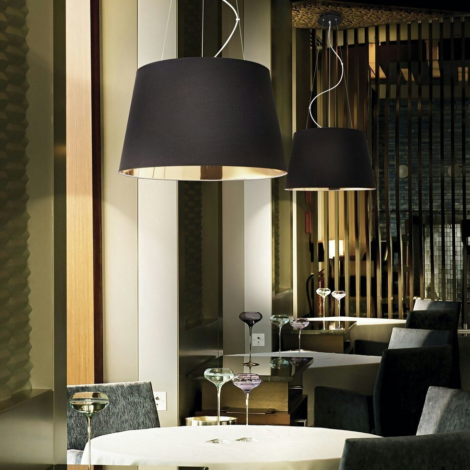 image 1 of Nordik 6 Light Dome Ceiling Pendant Light Black