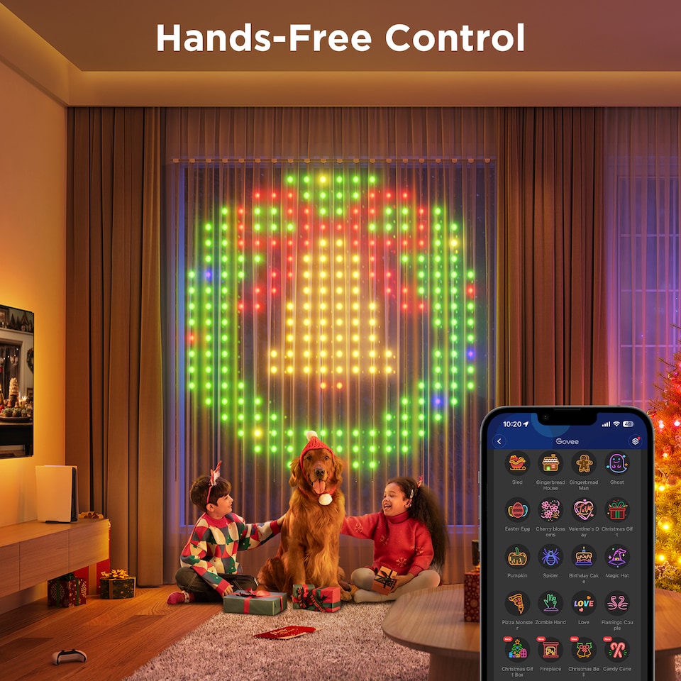 image 1 of Govee WIFI & Bluetooth Curtain Light(Netflix Co-branding version)