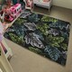 image 4 of Leaf Print on Dark Background (Rug) Multi | Medium: 80x150cm