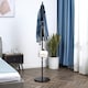 image 2 of HOMCOM Steel Coat Stand Rack Marble Base 8 Hook for Living Room Entryway,Black