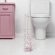 image 2 of Showerdrape Vertu Pink Toilet Roll Holder & Spare Combo | Pink | Pink | 1