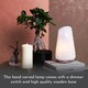 image 4 of Haven Dimmable White Himalayan Salt Lamp on a Premium Wooden Base - Mood Light and Home Decor Accessory (Medium)