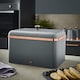 image 4 of Tower Grey & Rose Gold Pyramid Kettle Toaster Bread Bin & Canisters Set