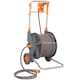 image 1 of Outsunny Hose Reel Cart with Wheels, 45+2m Garden Hose Reel, Orange | Orange | Orange and grey