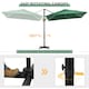 image 3 of Outsunny Square Cantilever Roma Parasol, 360-Degree Rotation, Green