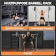 image 6 of Yaheetech Pair of Adjustable Weights Bar Barbell Rack Black