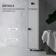 image 5 of kleankin Slim Bathroom Cabinet w/ Open Shelves and 2 Door Cupboards, Grey Grey