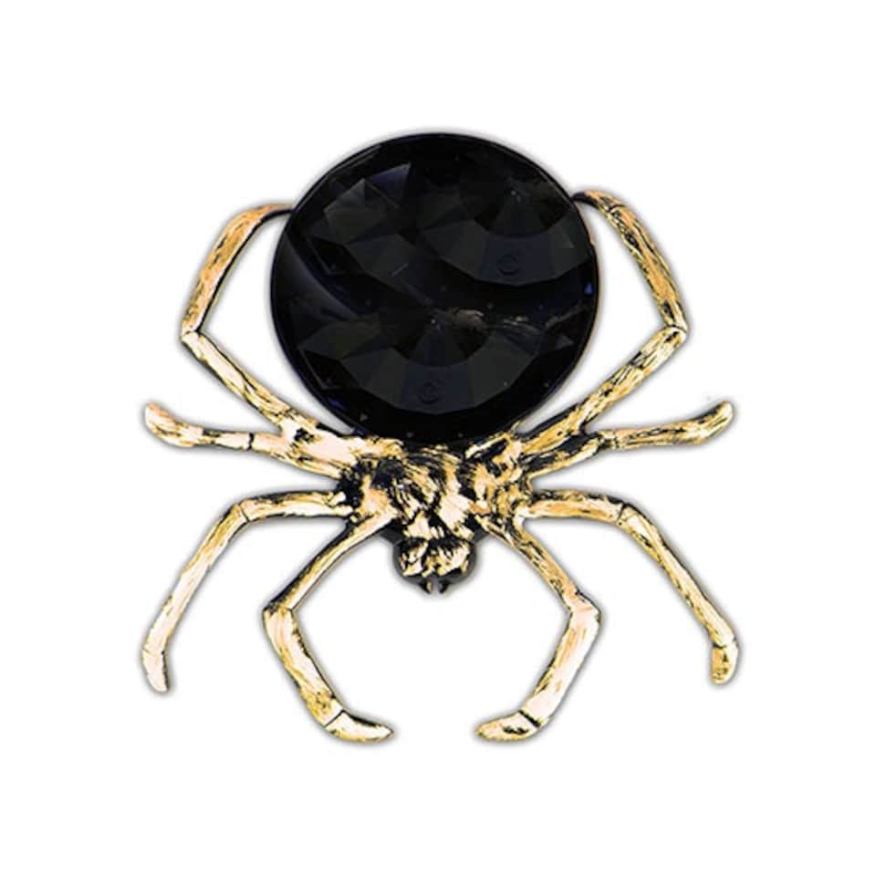 Gold Spider Halloween Sweet Holder Plastic Bowl 13cm