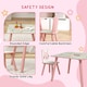 image 4 of ZONEKIZ Kids Table and Chairs, Children Desk with Two Chairs, Three Piece 