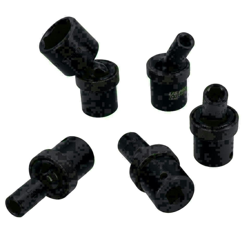 image 1 of Swivel Wobble Metric Shallow Impact Sockets 1/4in Drive 5 - 15mm 12pc 6 Sided