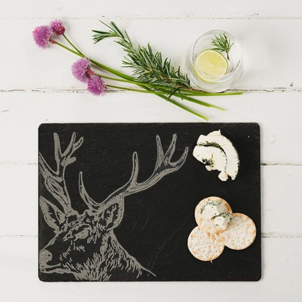 image 1 of The Just Slate Company Stag Slate Cheese Board